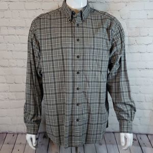 Eddie Bauer Size Large Tall 100% Cotton Long Sleeve Button-Down Shirt